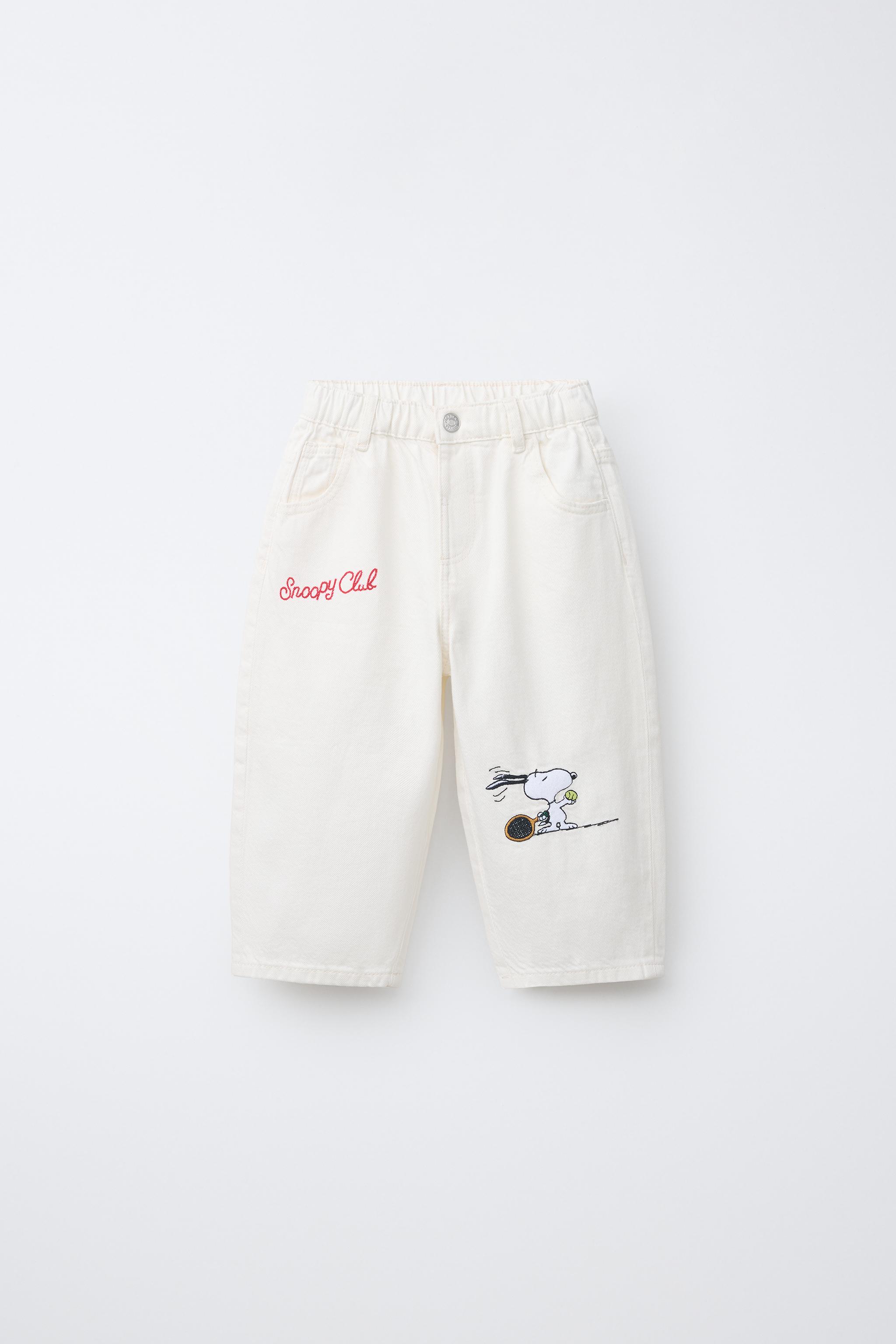 PANTALON SERGÉ RELAXED BRODERIES SNOOPY PEANUTS™